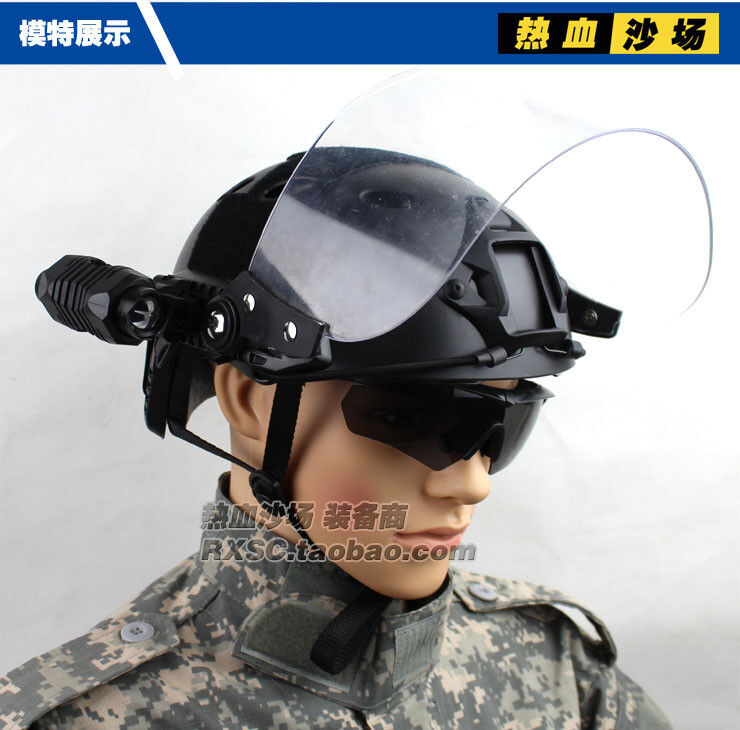 Tactical Helmet Visor Flip Up Face Shield Lens Mask for Mich/ FAST Helmet Guide
