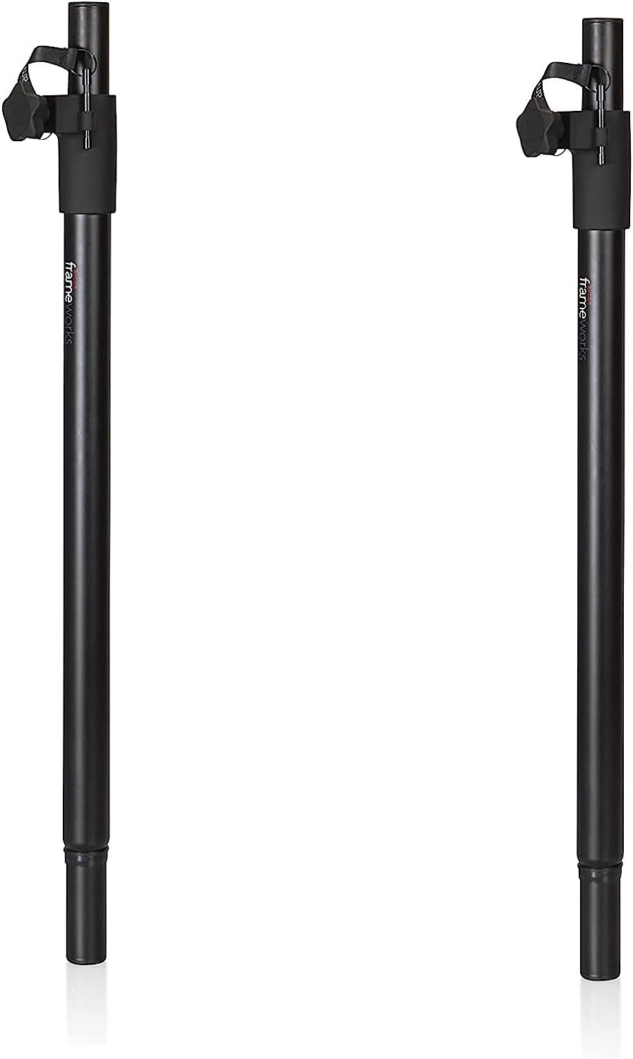 Gator Two Pack of Standard Subwoofer Speaker Pole Mounts with Adjustable Height