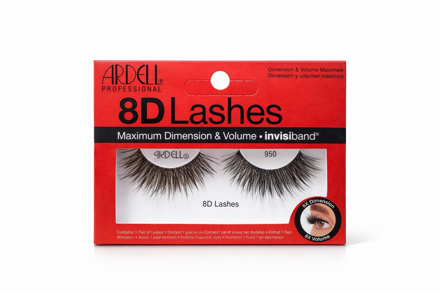 Ardell invisiband 8D Lashes 950 Full Volume Maximum Dimension Black Strip