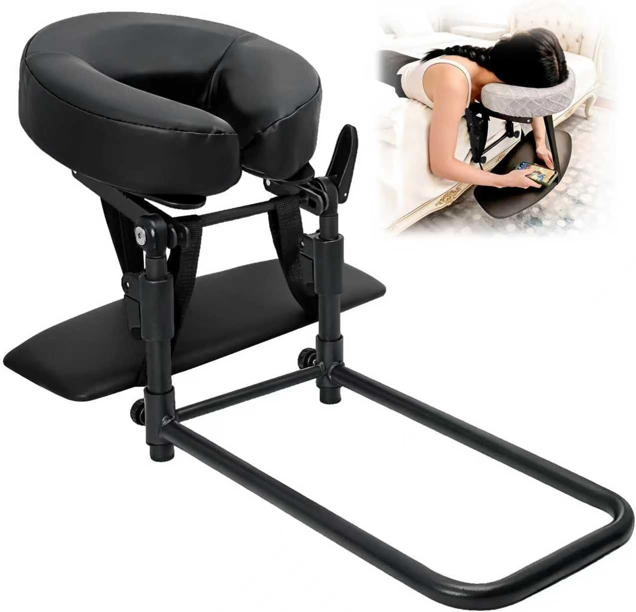 Massage Headrest for Bed with Arm Rest,Adjustable Face Cradle for Home Massage K