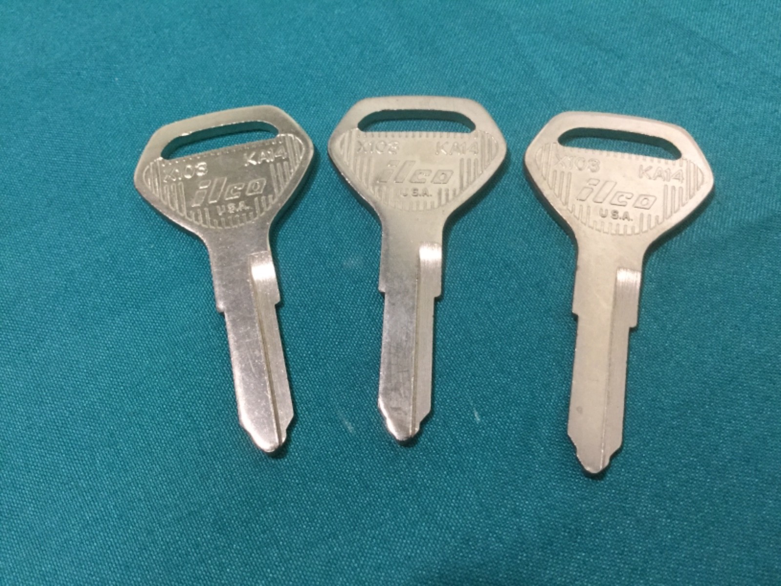 Ilco Brand Key Blanks, Set of 3, # X103 KA14- Locksmith