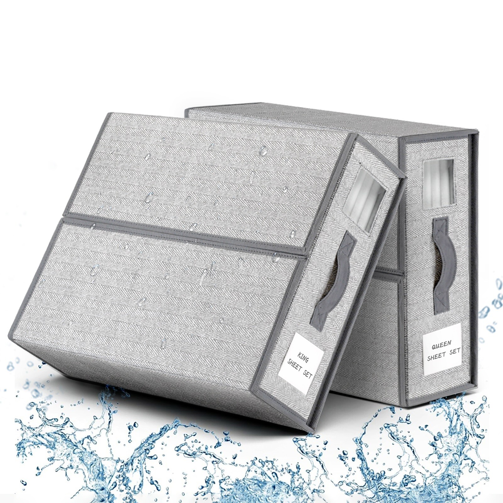 Sheet Organizers and Storage Pack of 2 – 15.4 x 4.72 x 13 Inch Space Saving Bed