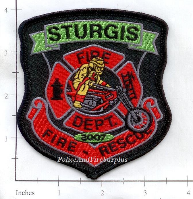 South Dakota - Sturgis Black Hills SD Fire Dept Patch Fire Rescue Motorcycle