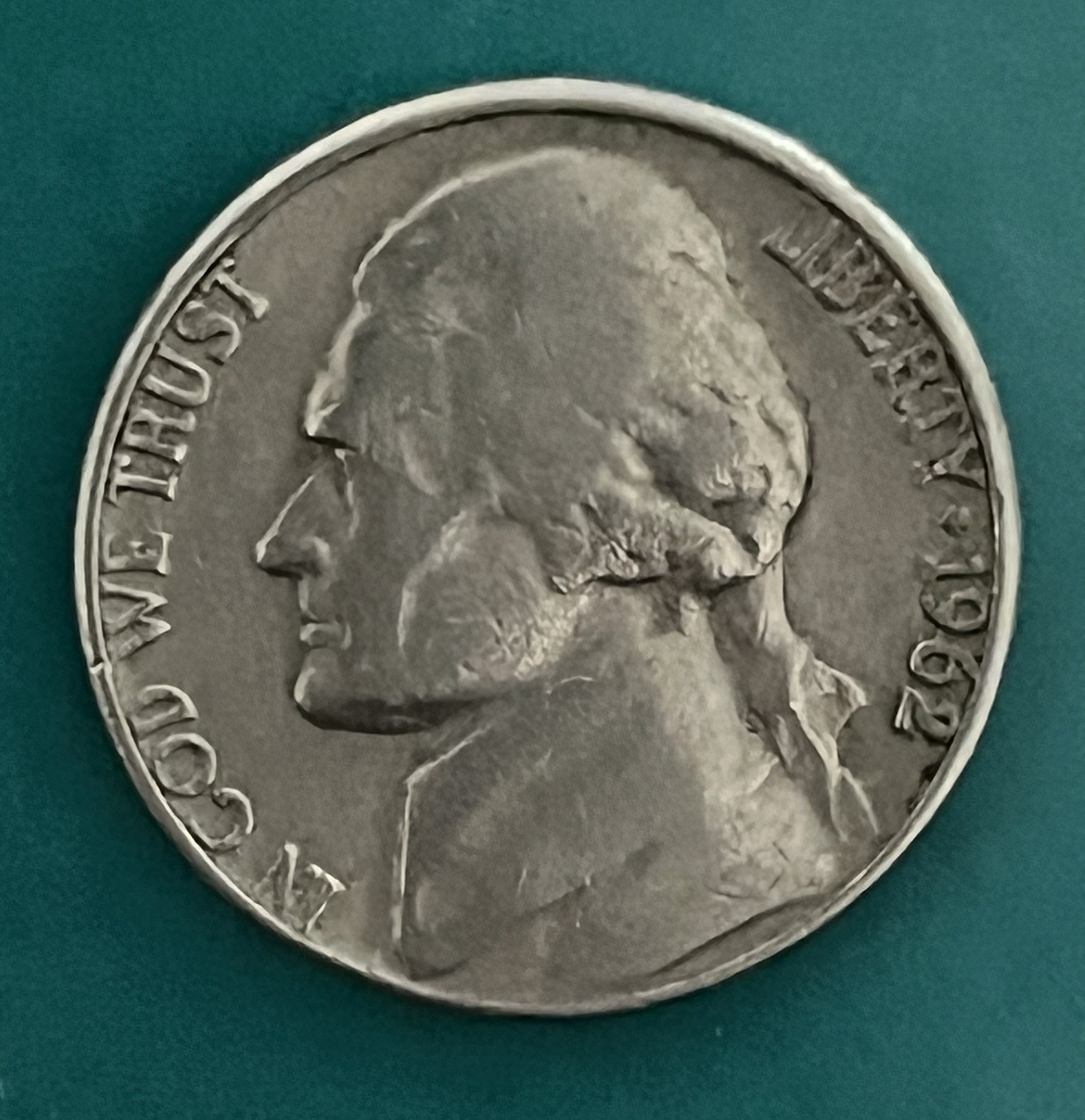 1962 D Jefferson Nickel Error
