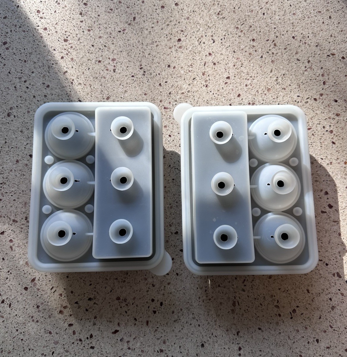 Sphere & Square Ice Cube Trays Set - Perfect for Whiskey & Cocktails