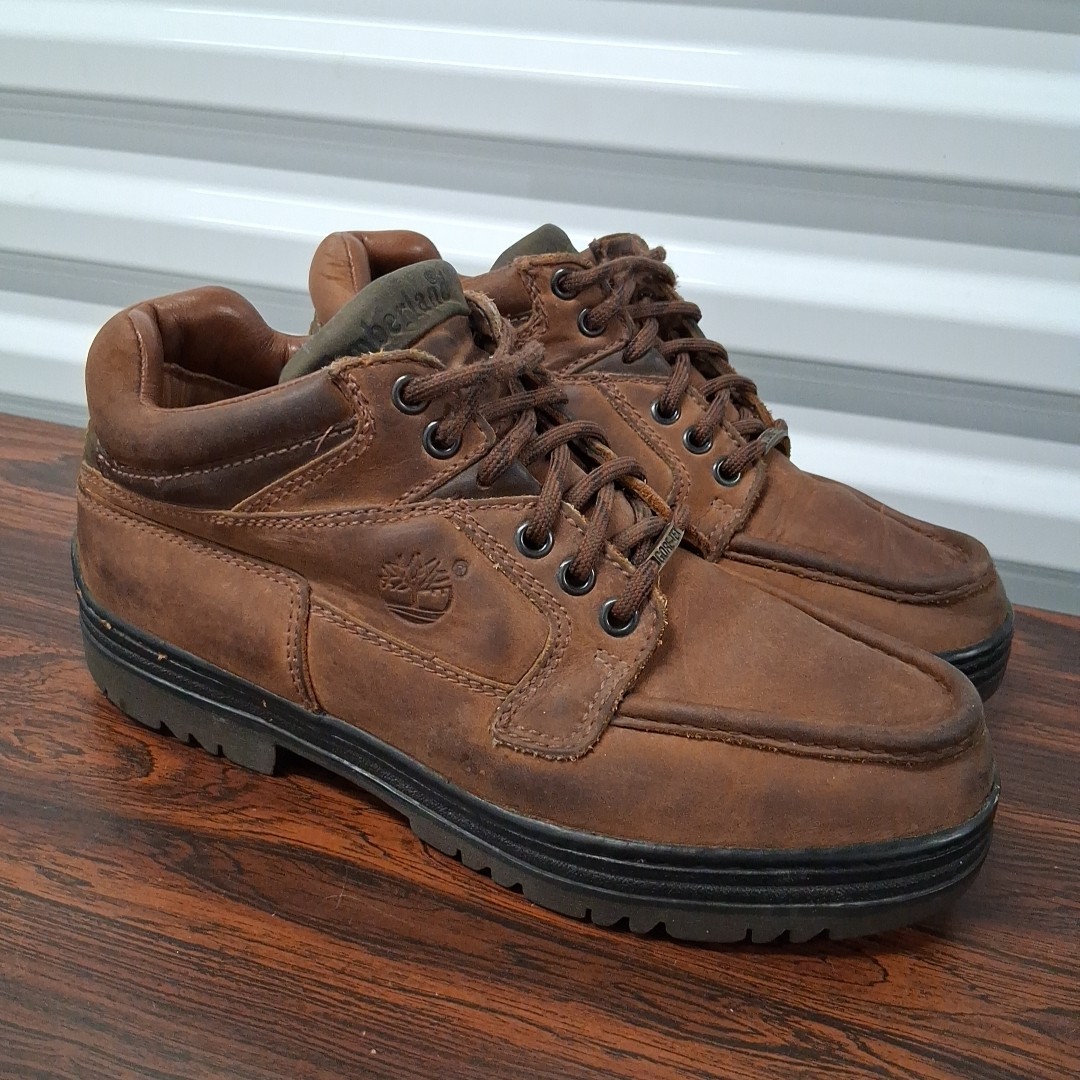 Timberland Mens Leather Gore-Tex Waterproof Moc Toe Boots Brown 9