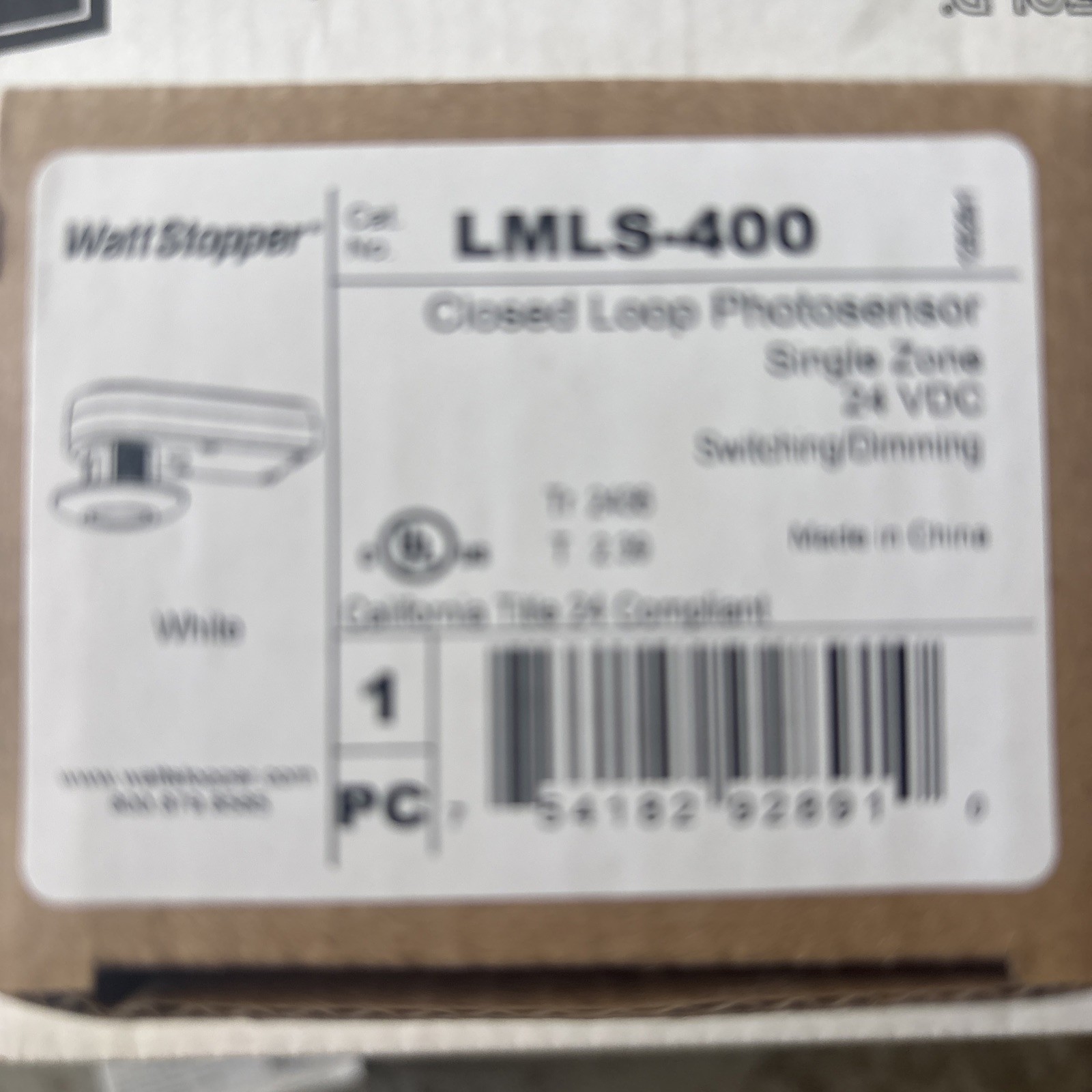 Wattstopper LMLS-400 Closed Loop Photosensor 24VDC White