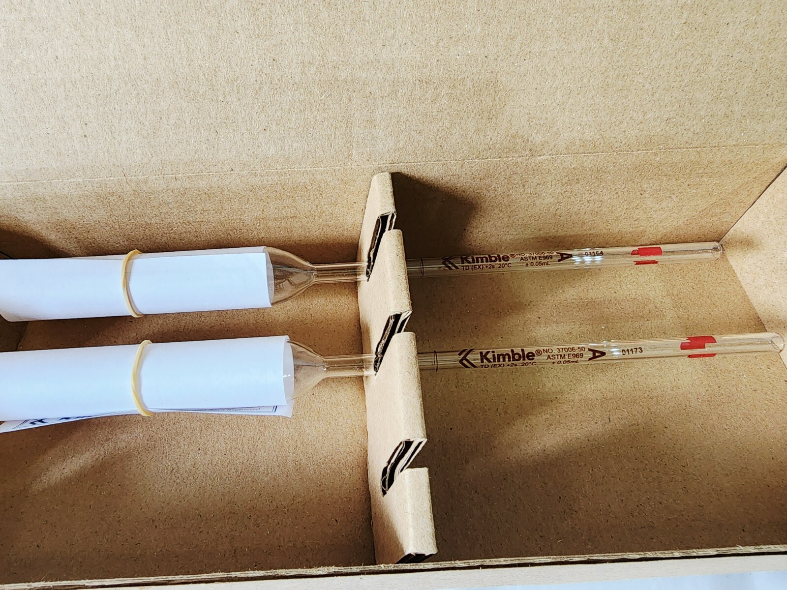 Lot of 2- Kimball Kimex 37006-50 50ml Volumetric Pipet