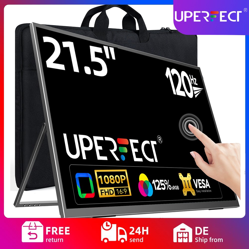 UPERFECT 21.5" 120Hz Portable Monitor 500 cd/m² Screen Touch Screen 1300:1 HDR B