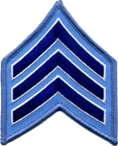 CHICAGO POLICE SERGEANT CHEVRON RANK INSIGNIA PATCH: Standard Shirt (TWILL Ba...