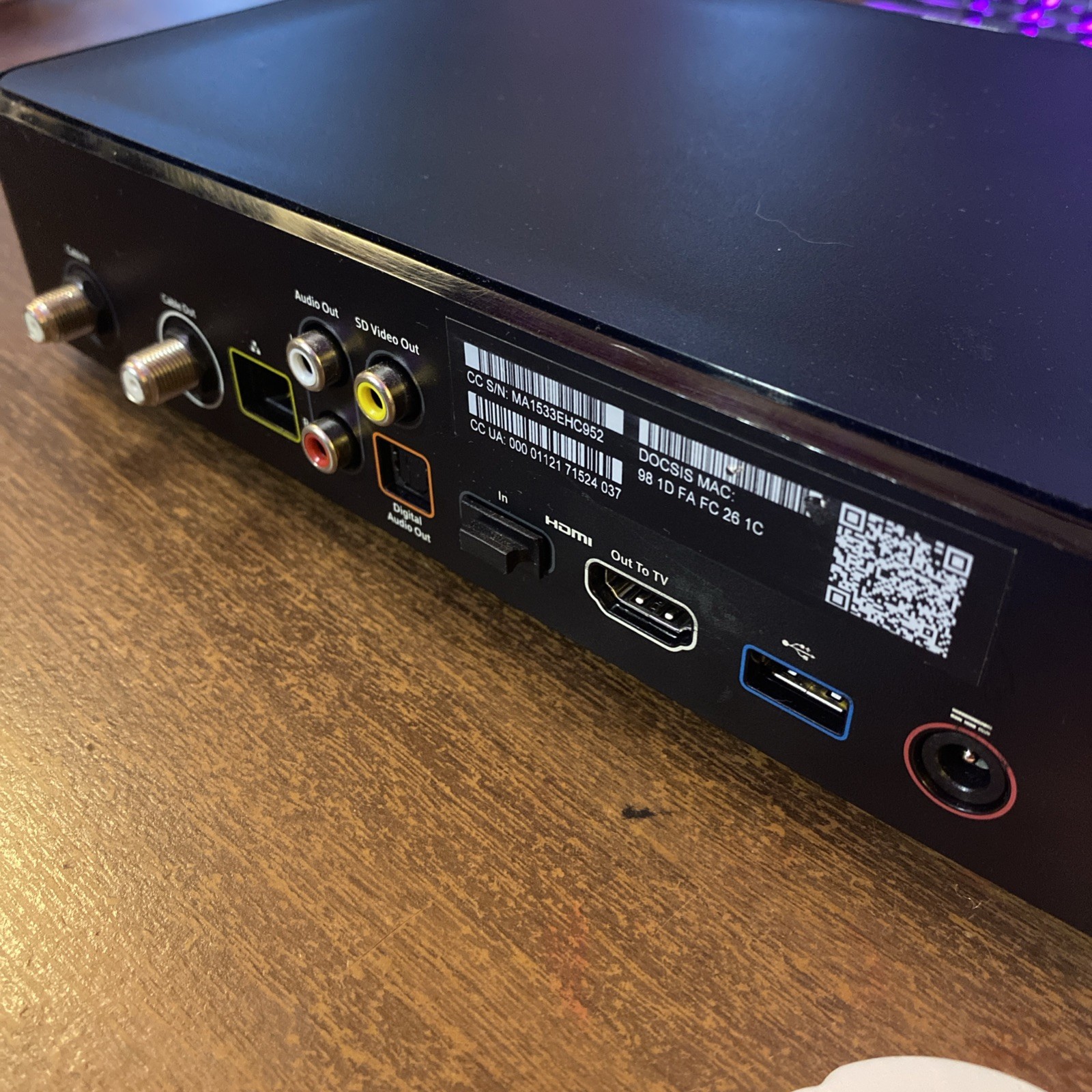 Xfinity Cable Box SX022ANM, model XG2v2-S. NO ADAPTER Just Cable Box