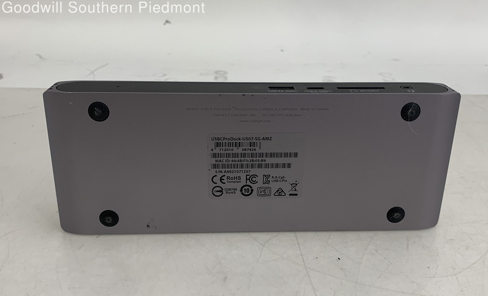 CatDigit USBCProDock-US07-SG-AMZ Docking Station Only - Tested