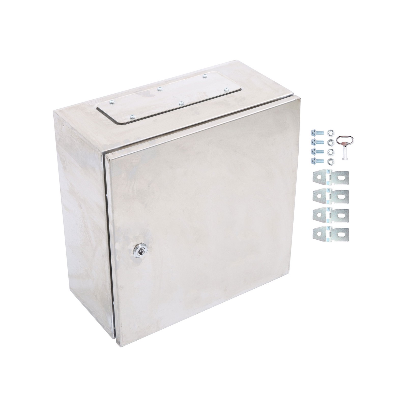 NEMA 4X Stainless Steel Enclosure, 16x16x8'', IP66 Waterproof Electrical Box US