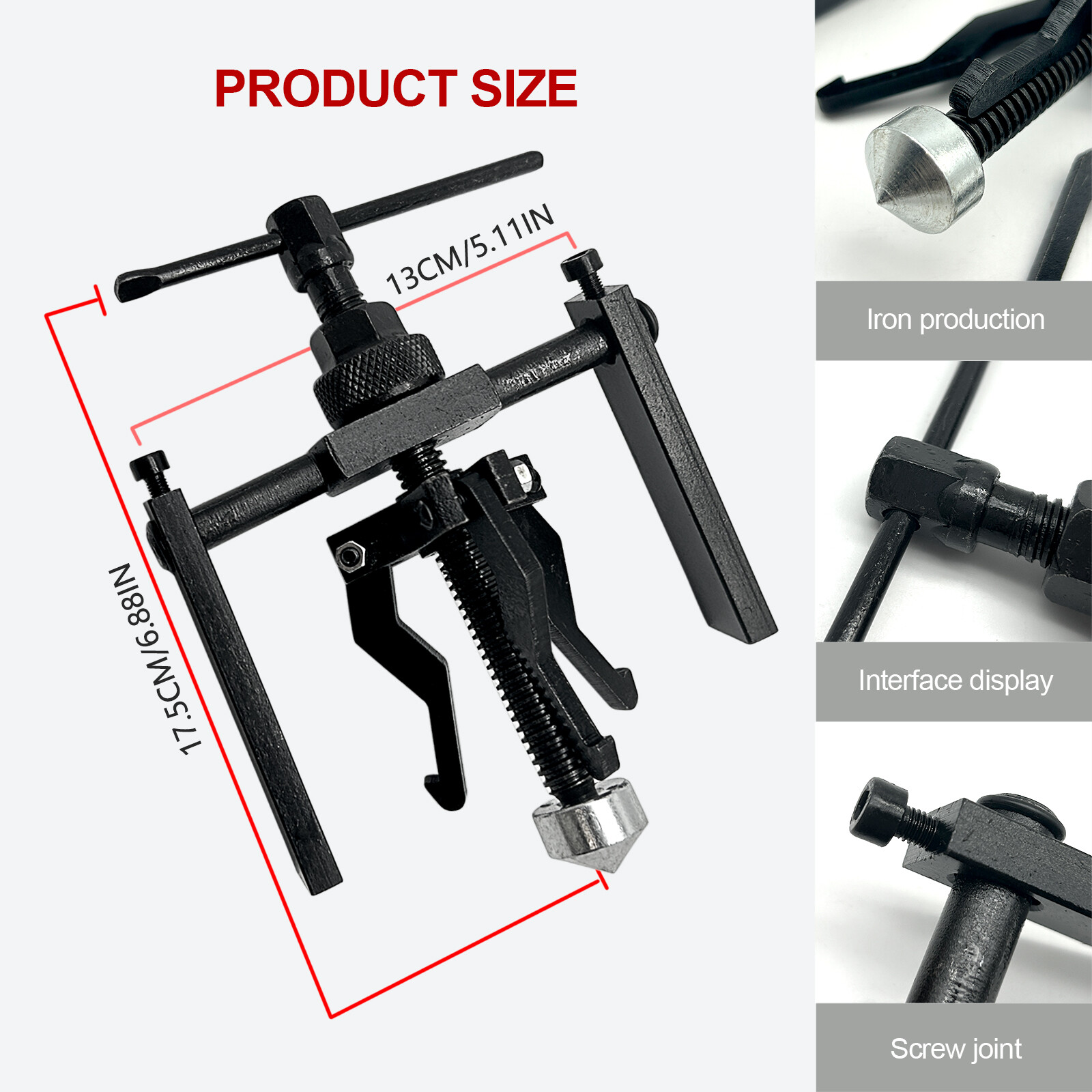 3-Jaw Pilot Bearing Puller Removal Tool Inner Wheel Extractor Car Hand Tool US