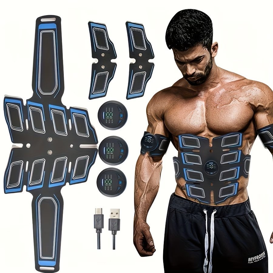Abdominal Workout Belt USB Rechargeable ABS Trainer Fitness Exercise Gear