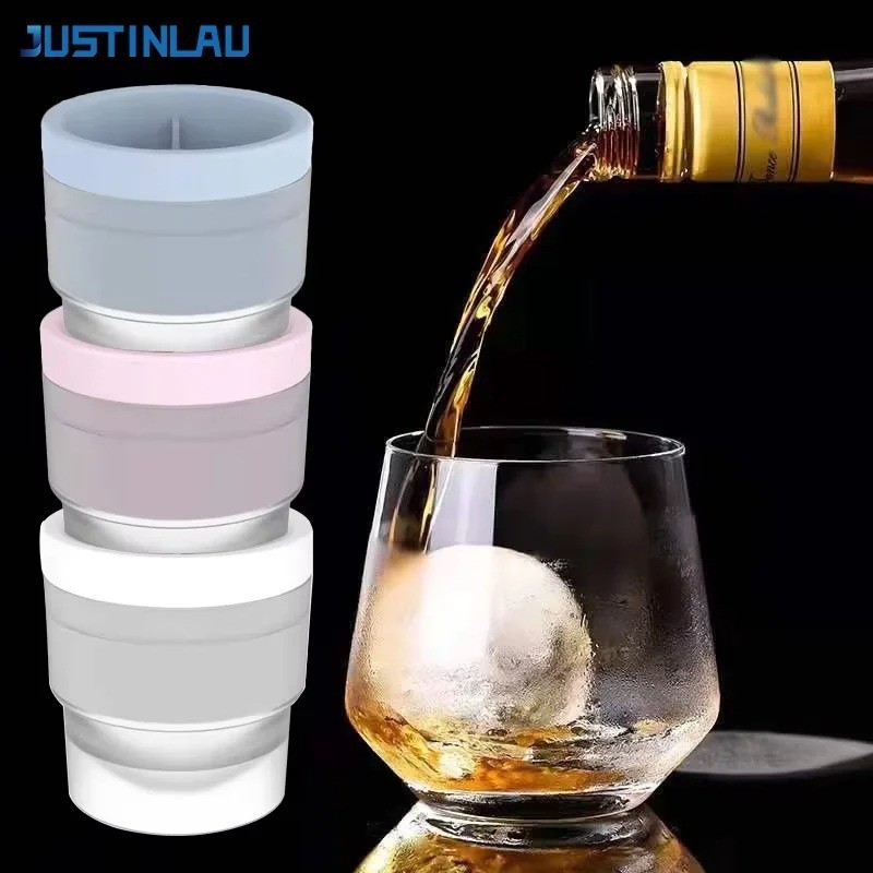 Slow-Melting Stackable Large Ice Cube Mold Maker For Whisky Cocktails Beverage