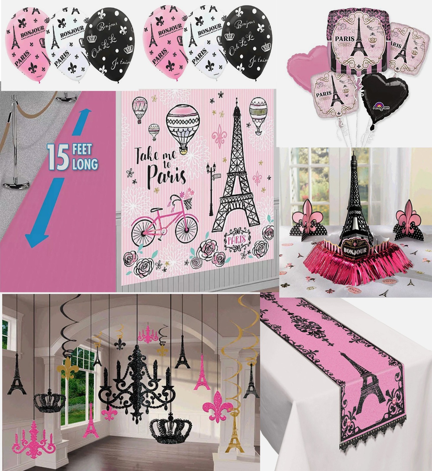 Eiffel Tower Day in Paris Party Supplies, Wedding & Birthday Decoration Balloon