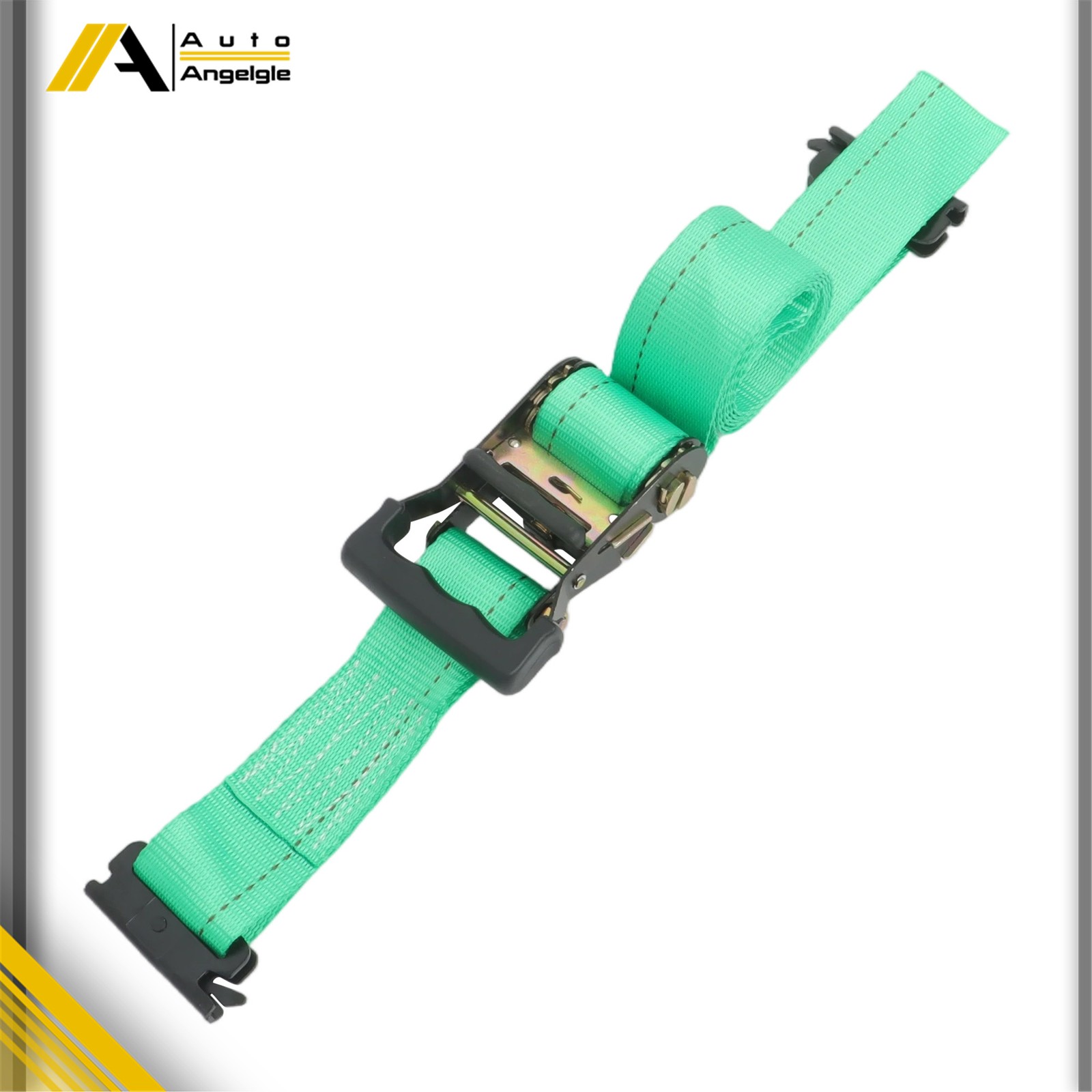 Green E Track Wheel Chock 8ft Green Ratchet Straps Kit 2 Sets For Trailers ATV