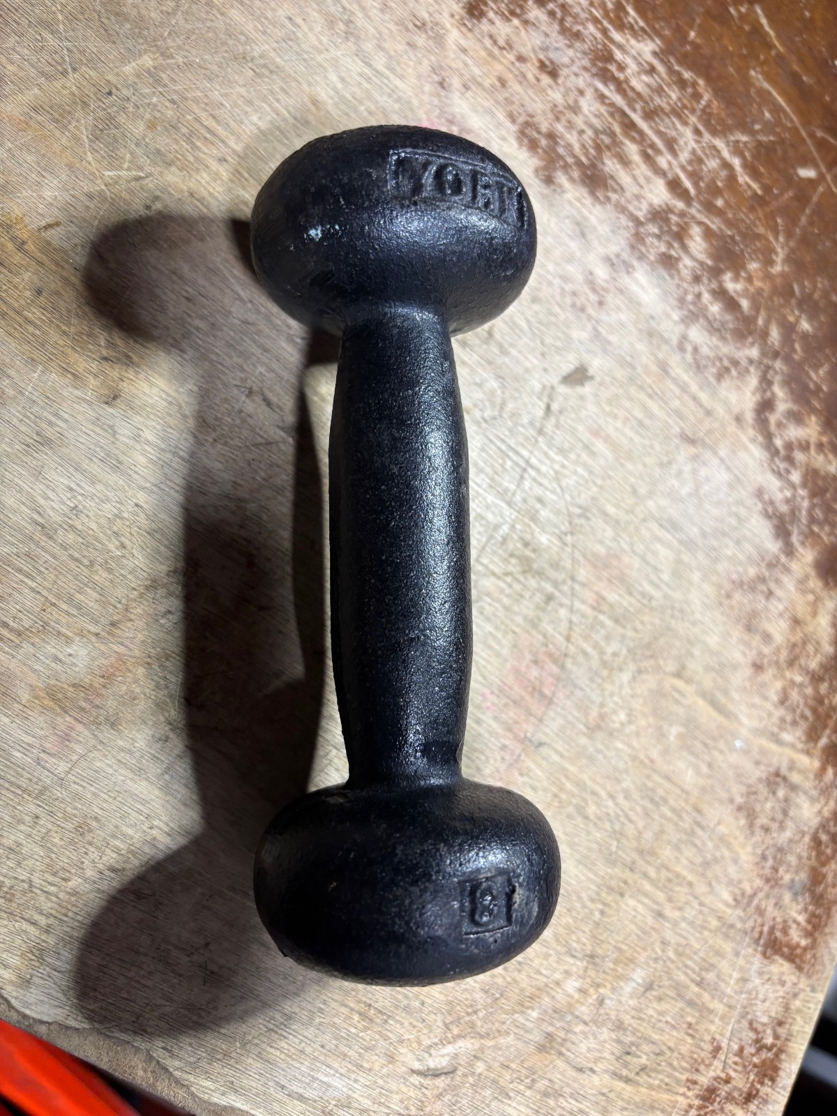 RARE Vintage York 3lb Bun Style Single Dumbbell Cast Iron