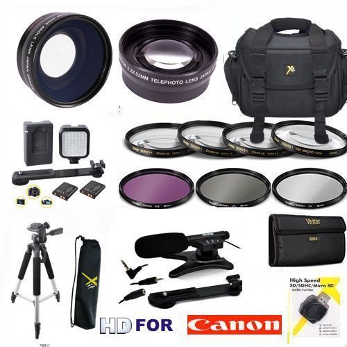 58MM PRO HD ACCESSORIES KIT LENSES TRIPOD LIGHT FILTERS  FOR CANON VIXIA HF G20