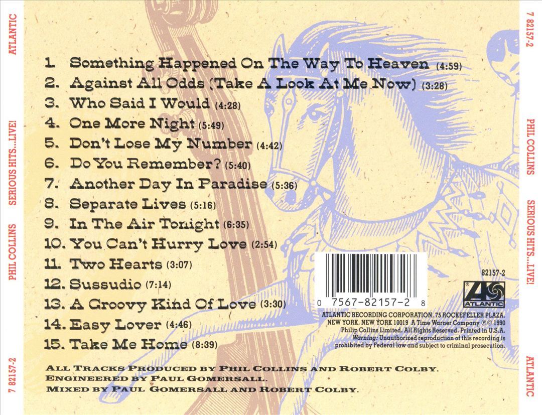 PHIL COLLINS - SERIOUS HITS...LIVE! NEW CD