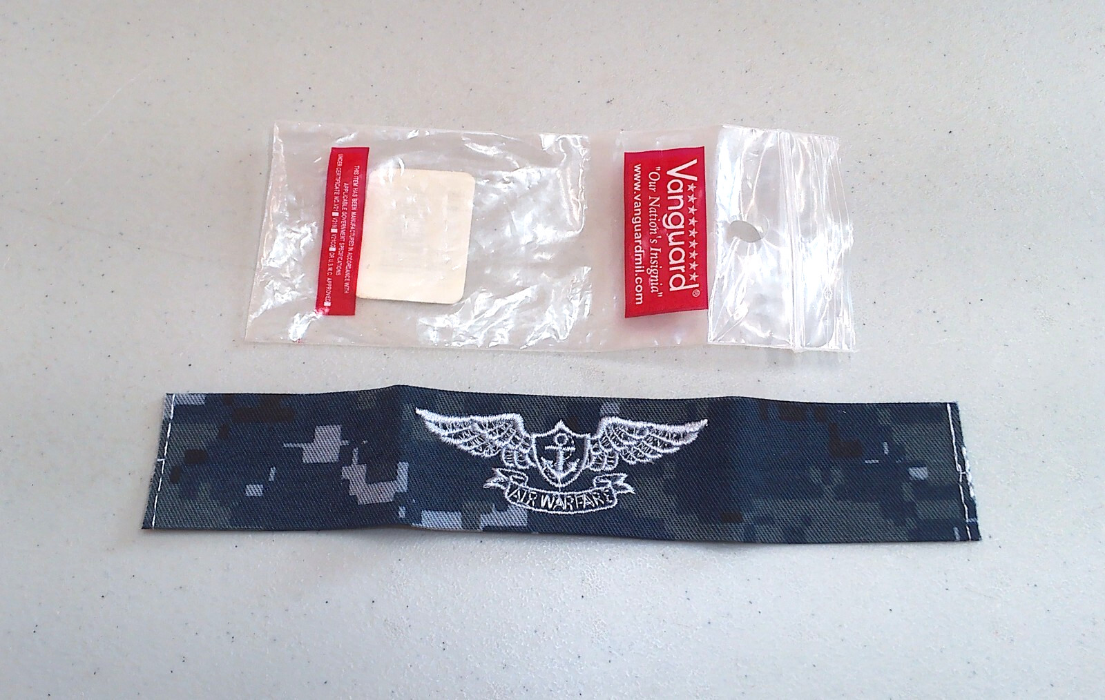 US Navy Working Uniform NWU Blue Digital Air Warfare Qualification Uniform Patch