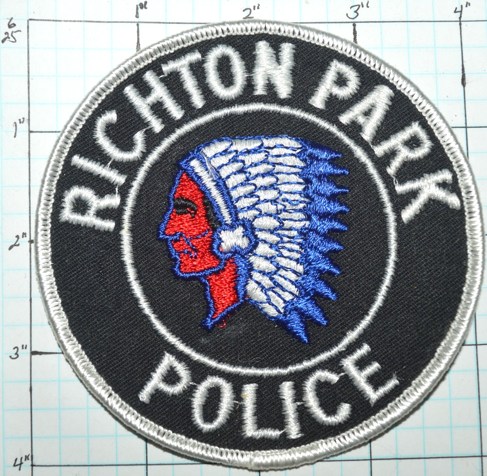 ILLINOIS, RICHTON PARK VINTAGE POLICE DEPT PATCH
