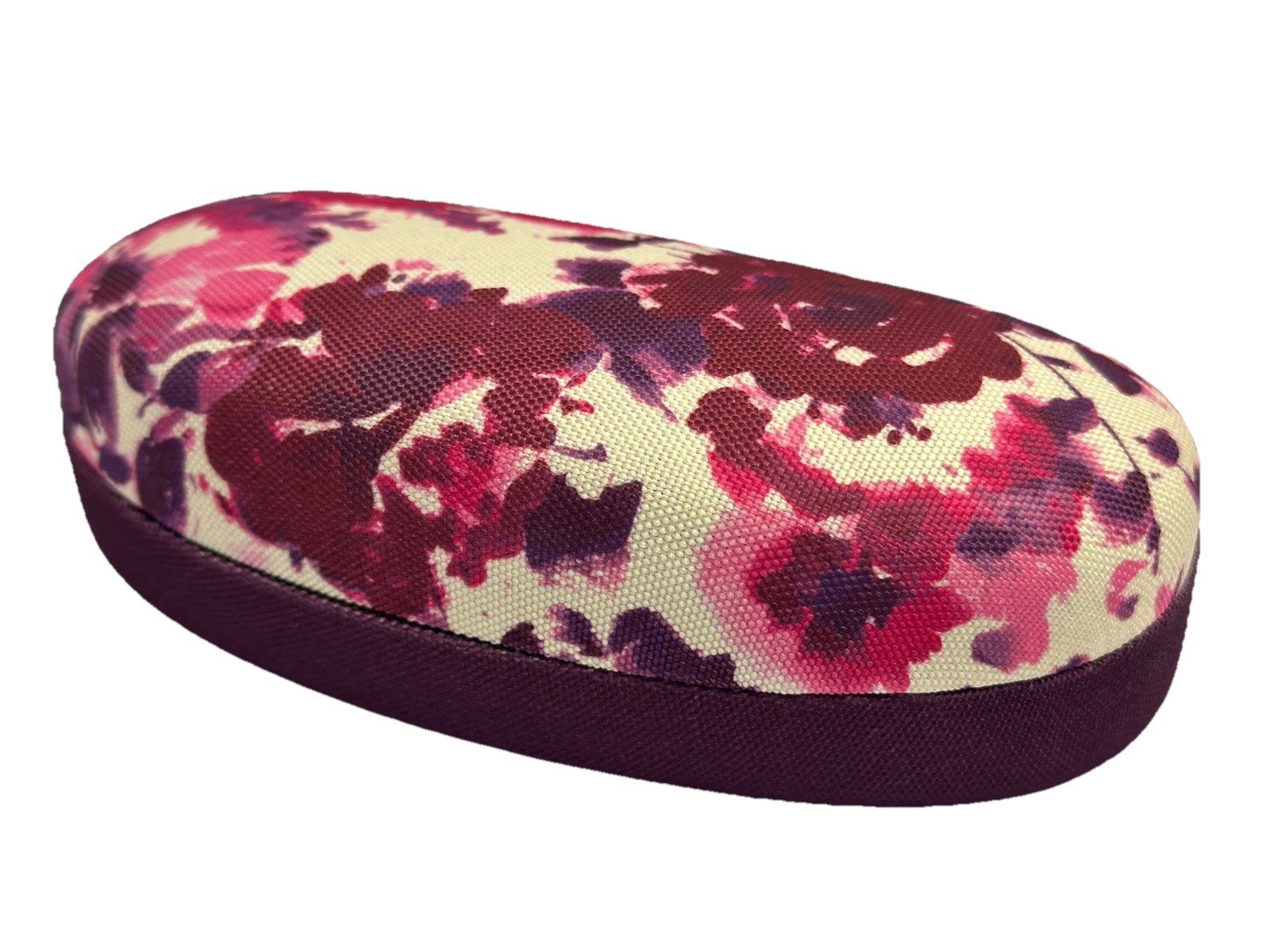 NEW Lucky Brand Floral Purple Pink  Hard Clamshell Hinged Sunglasses Case