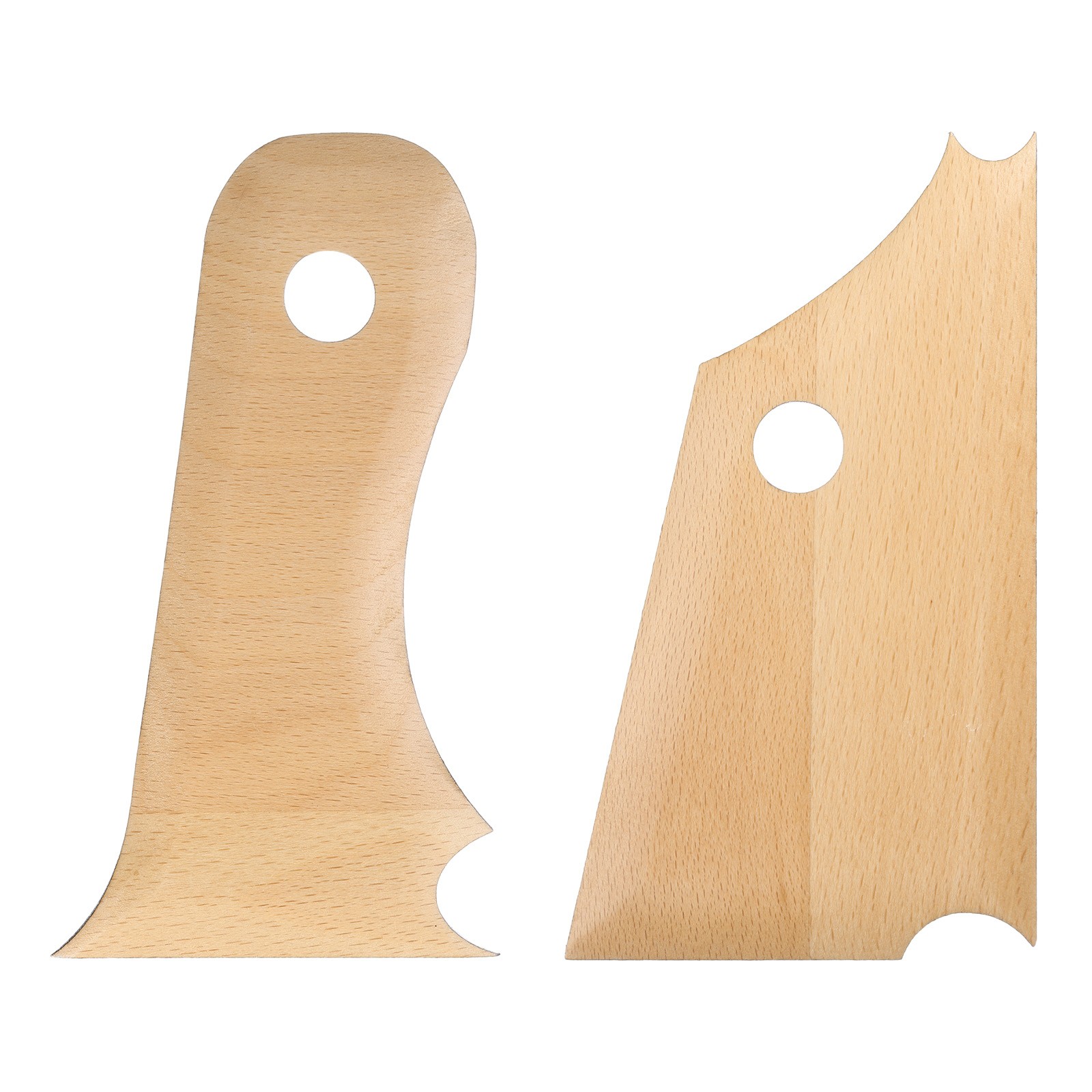 2pcs Pottery Ribs Trimming Tools Beech Pottery Profile Foot Curved Shaper