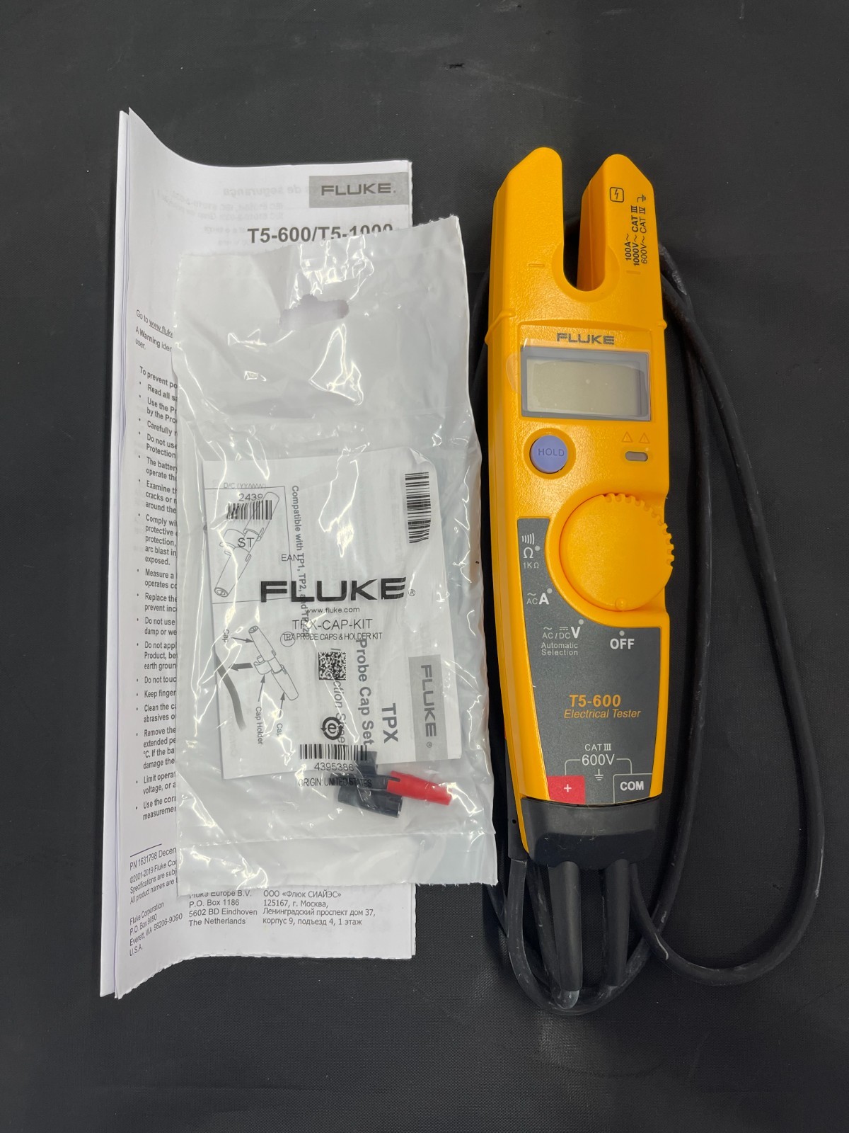 Fluke T5-600 Electrical Voltmeter, Continuity and Current Tester - Open Box
