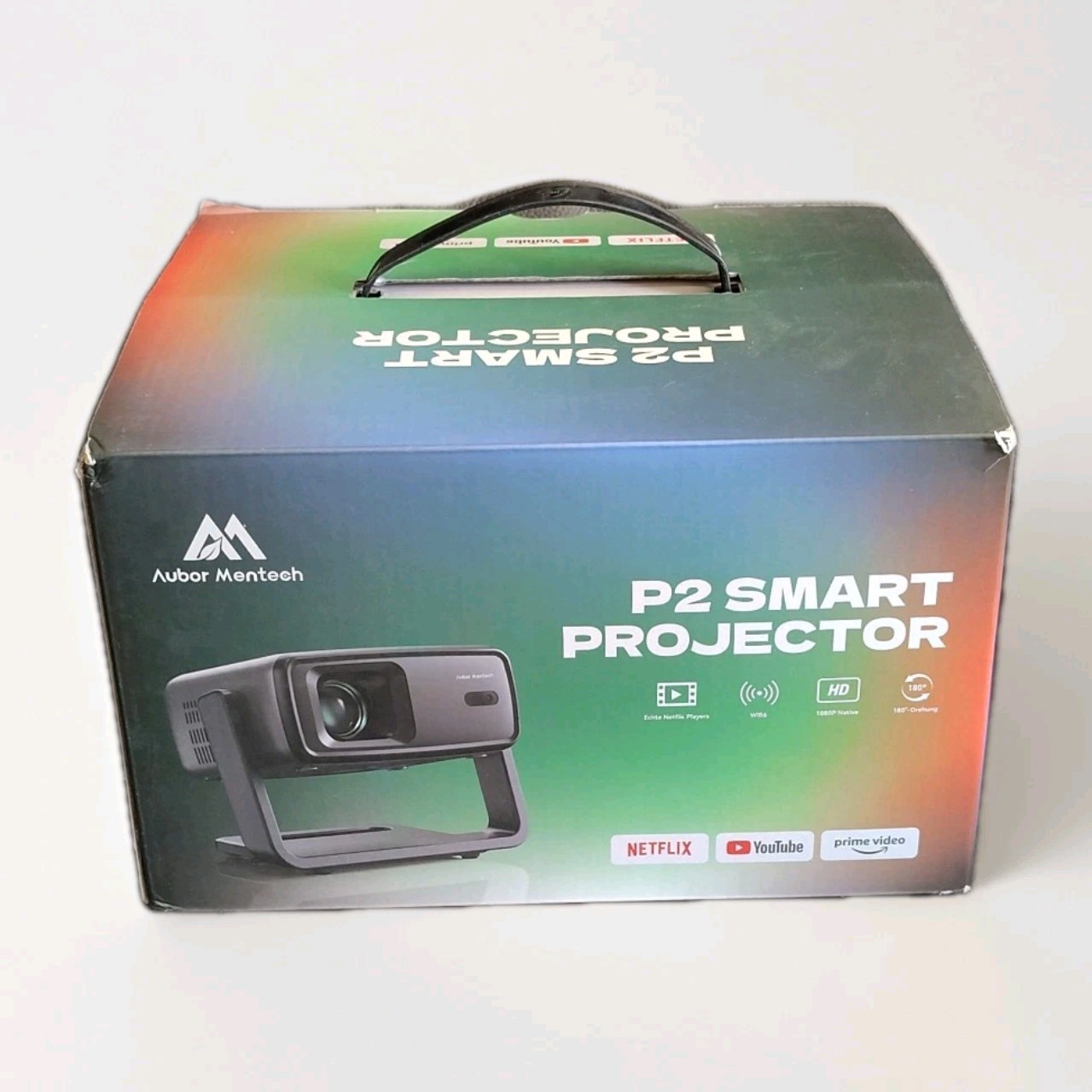 Aubor Mentech P2 Smart Projector 1080P WiFi Bluetooth Home Theater HDMI Netflix