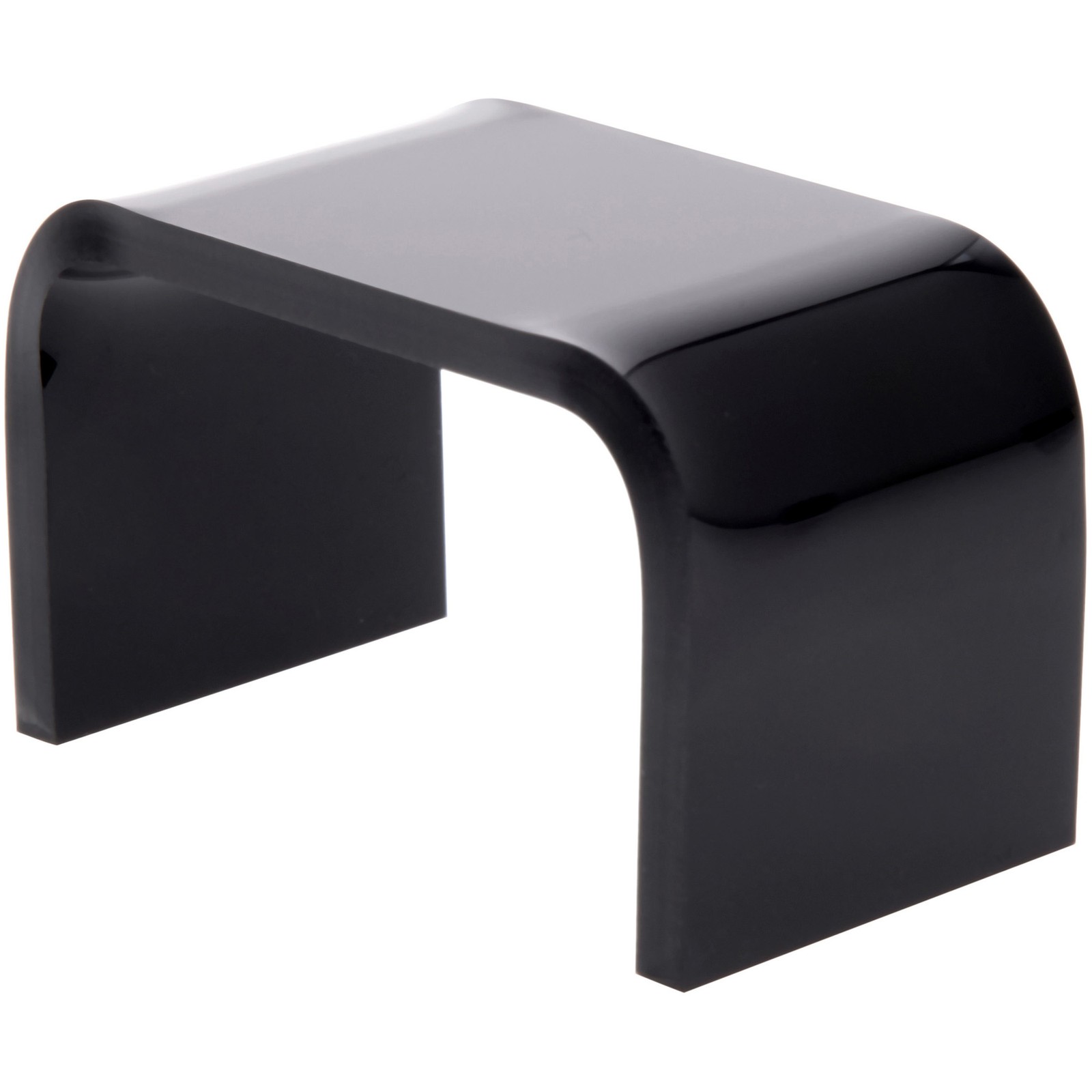 Plymor Black Acrylic Rectangular Display Riser, 1" H x 1.5" W x 1" D