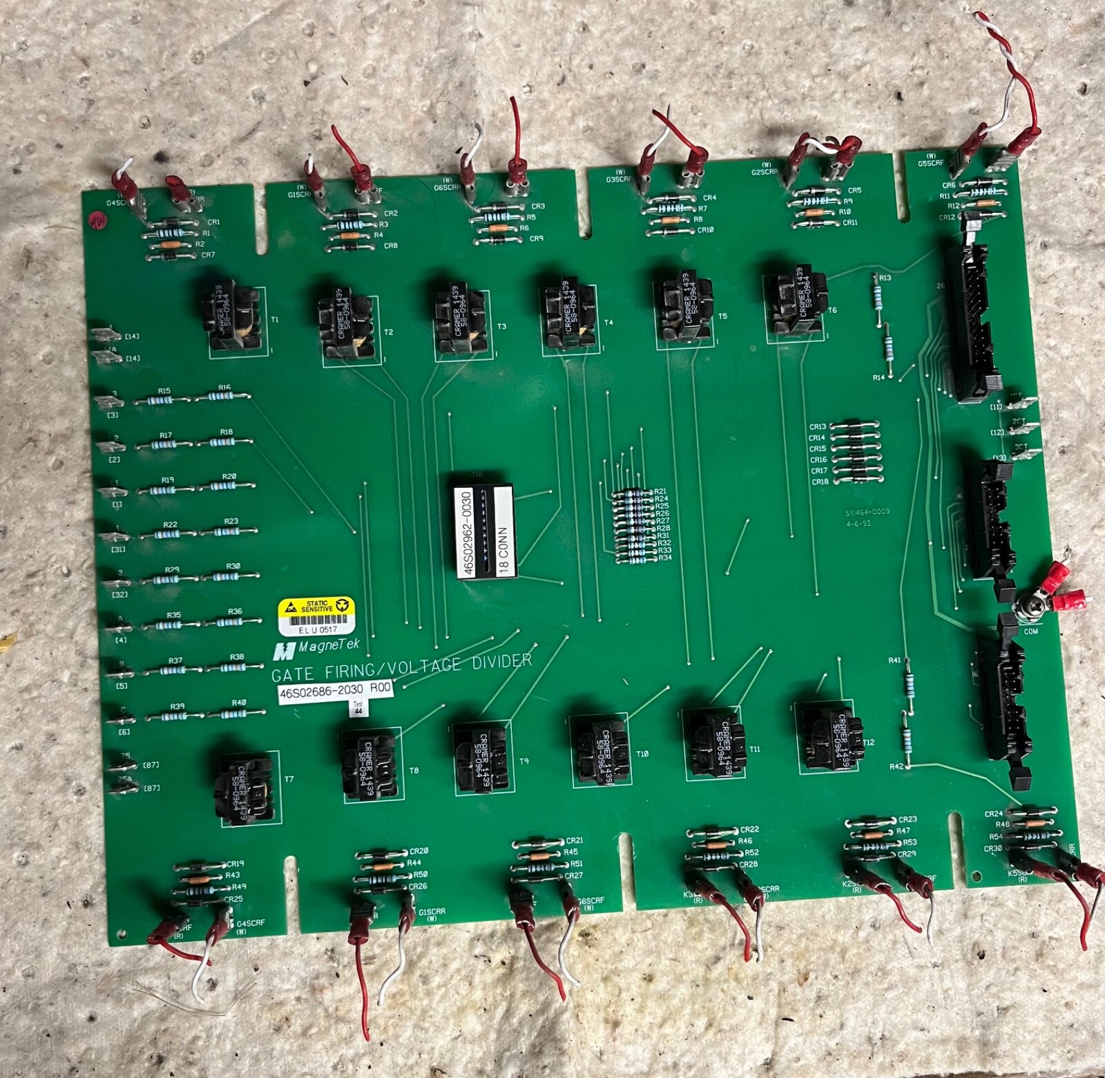 Otis E411 Magnetek Gate Firing/Voltage Divider Board 46S02686