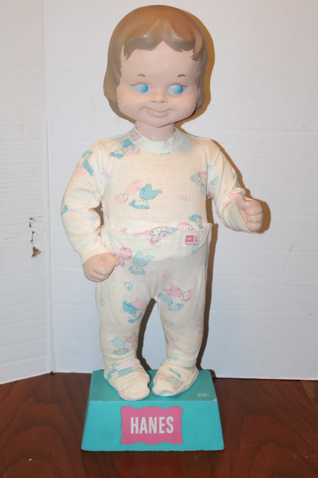 RARE VINTAGE HANES Pak-Nit Pajamas  STORE DISPLAY STYRA FOAM DOLL MANNEQUIN