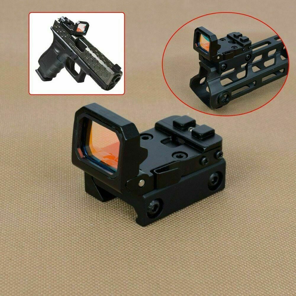 Tactical Mini Folding Flip Up Red Dot Reflex Sight RMR Scope Mount Holographic