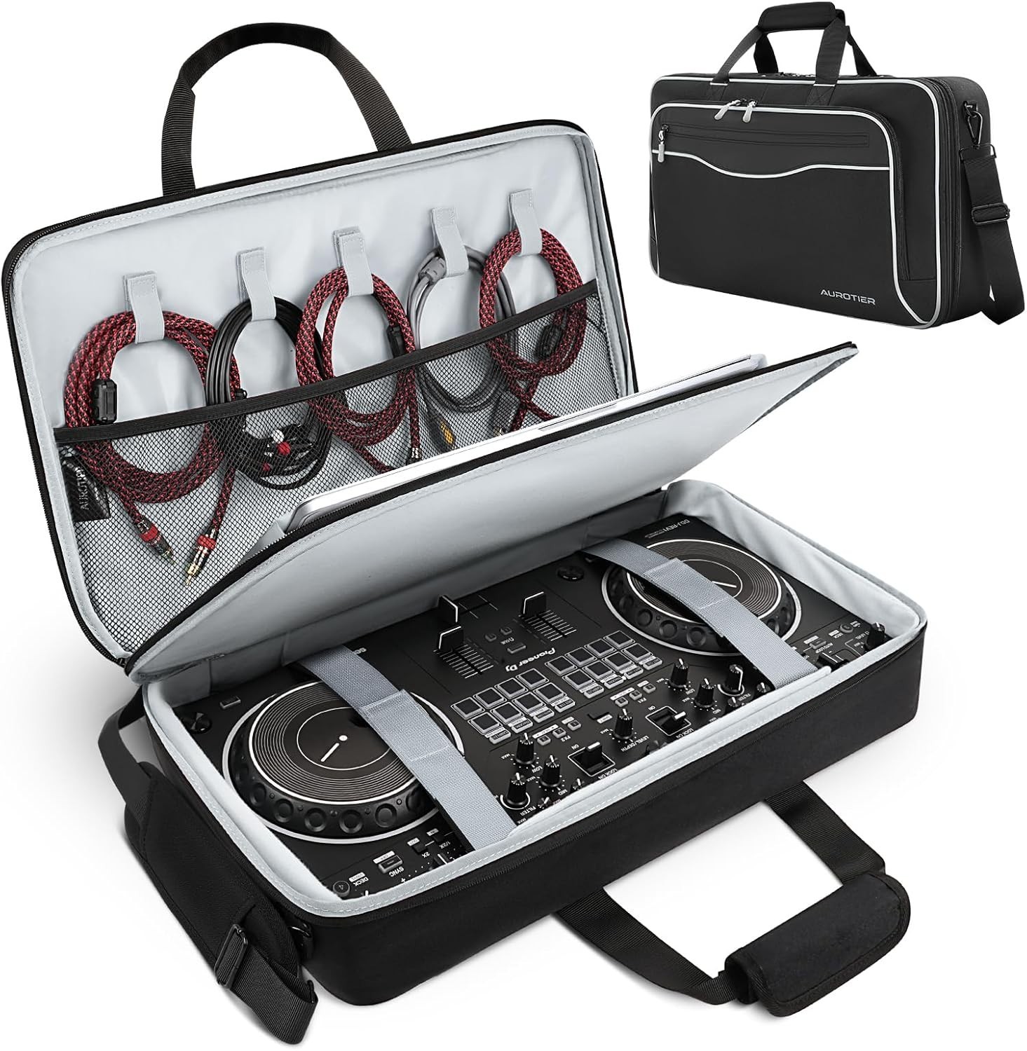 DJ Bag for DDJ-FLX4/DDJ 200/DDJ 400/DDJ REV1, Padded DJ Controller Crossbody Bag