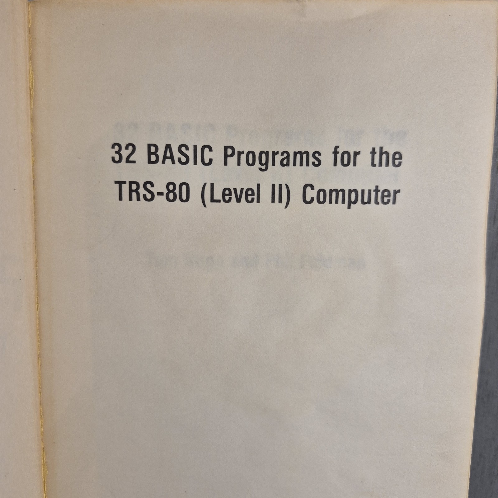 Radio Shack TRS-80 Programs Rugg Feldman 32 Basic Programs Level II Computer