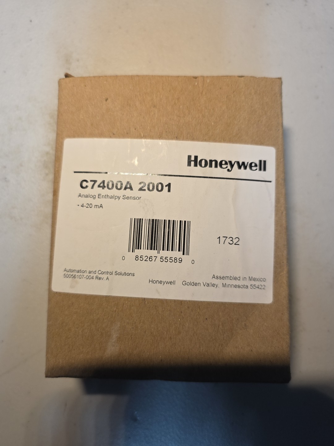 Honeywell C7400A2001 Solid State Enthalpy Sensor 4-20mA Output