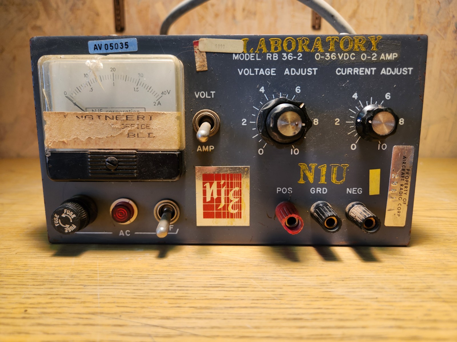 NJE Corp RB 36-2 Laboratory DC Power Supply - Untested