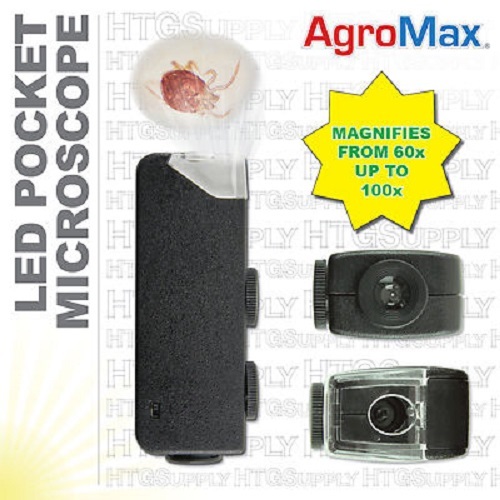 60x-100x LED Illuminated Zoom Microscope Pocket Magnifier Portable eye active 60