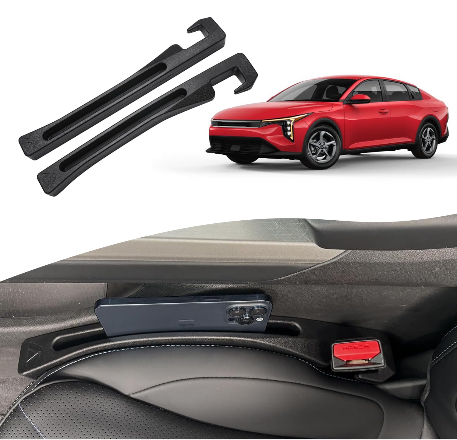 Car Seat Gap Filler for Kia K4 2025-2026 Gap Filler Organizer Stop Things fro...