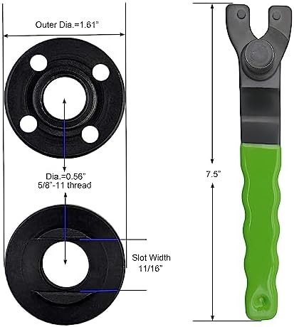 5/8"-11 Angle Grinder Extension Shaft Connecting Rod with Grinder Adjustable Spa