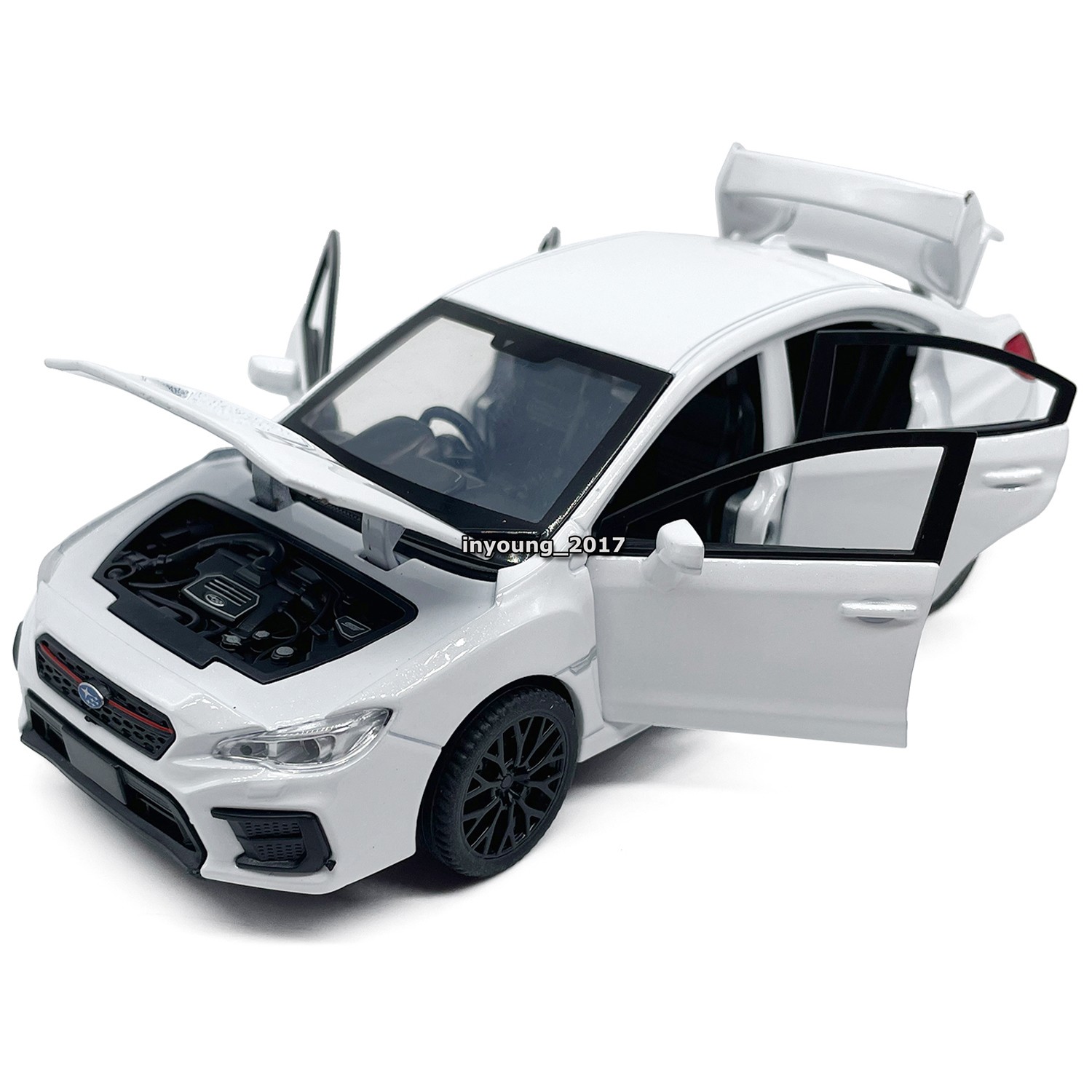 1/30 Subaru WRX STI Model Toy Car Diecast Toy Vehicle Boys Toys Kids Gifts White