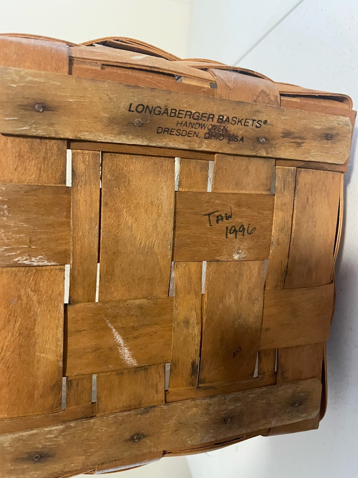 Longaberger Large Measuring Basket 1997 Signed