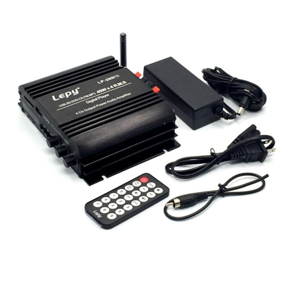 45W 4 Channel Bluetooth Mini 12V Power Amplifier Audio Stereo Amp Home Car FM