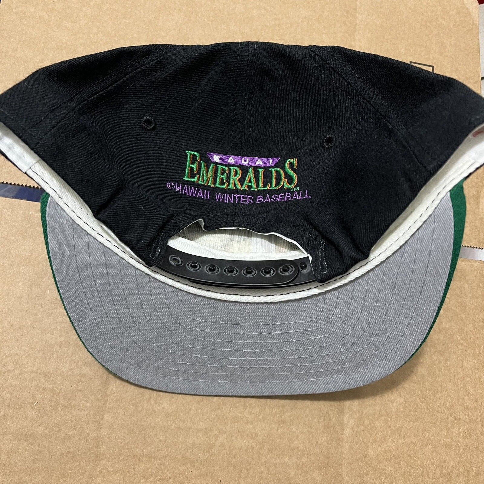 NOS Vintage Kauai Emeralds Snapback Hat Hawaii Winter Baseball Milb New Era USA