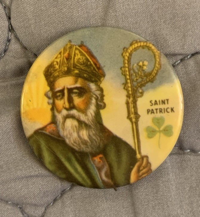 Saint St Patrick Himself 1.75” Pin/ Brooch Vintage