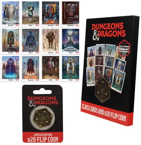 Dungeons & Dragons - Class Cards and D20 Flip Coin [New Toy] Collectible
