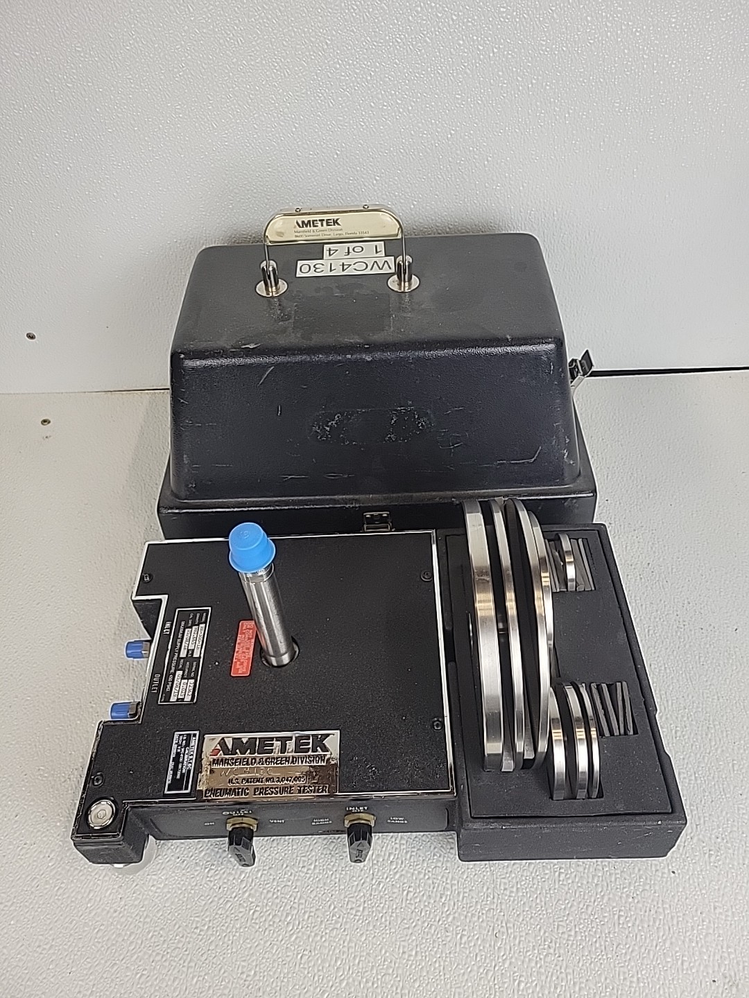 Ametek RK-300-1B Pneumatic Dead Weight Tester 4-314 InH²0 Used Good Cond.