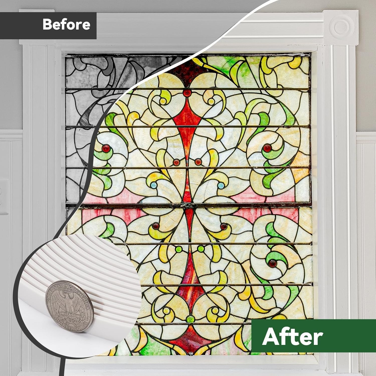 Flexible 9.8 Ft White Vinyl Wall Molding - Easy DIY Installation for Elegance